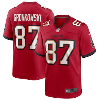 mens nike rob gronkowski red tampa bay buccaneers game jerse